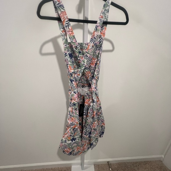 Polo by Ralph Lauren Pink and Blue Ruffled Halter Sundress - Picture 3 of 4